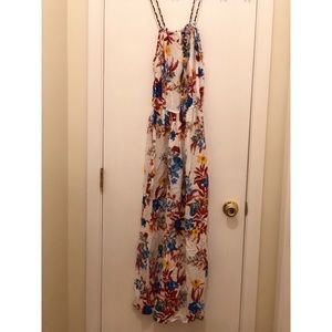 Multi colored floral maxi dress